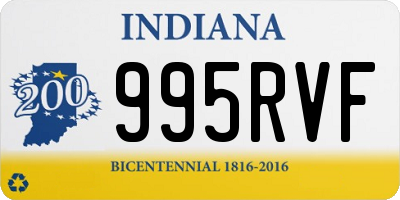 IN license plate 995RVF