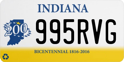 IN license plate 995RVG