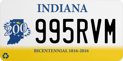 IN license plate 995RVM