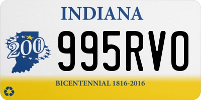 IN license plate 995RVO