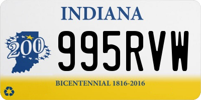 IN license plate 995RVW
