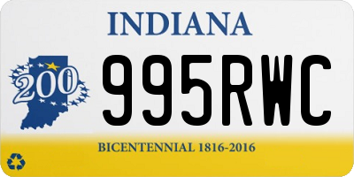 IN license plate 995RWC