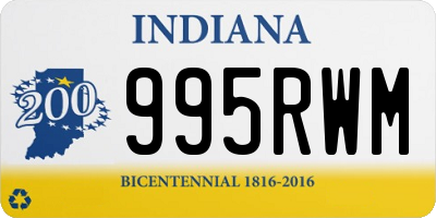 IN license plate 995RWM