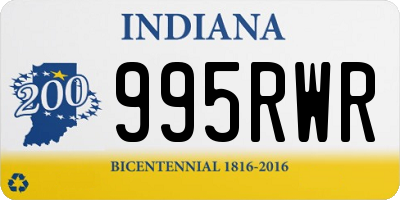 IN license plate 995RWR