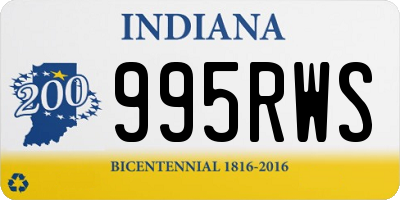 IN license plate 995RWS