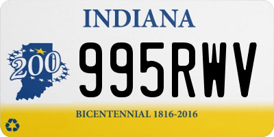 IN license plate 995RWV