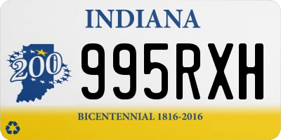 IN license plate 995RXH