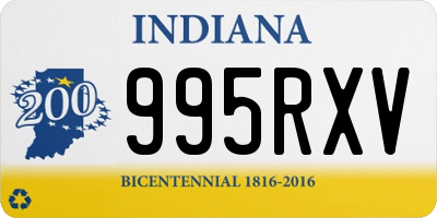 IN license plate 995RXV