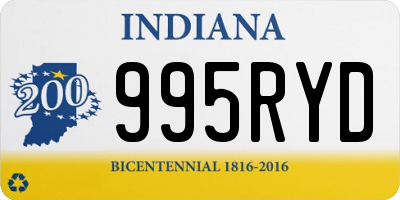 IN license plate 995RYD