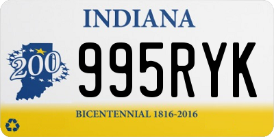 IN license plate 995RYK