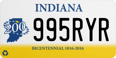 IN license plate 995RYR