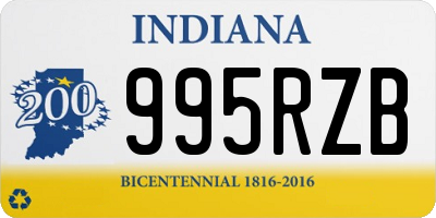 IN license plate 995RZB