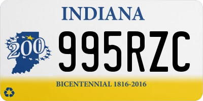 IN license plate 995RZC