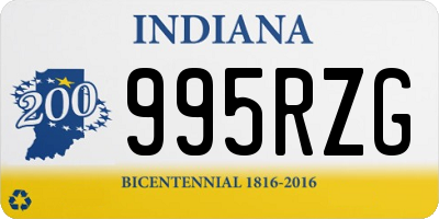 IN license plate 995RZG