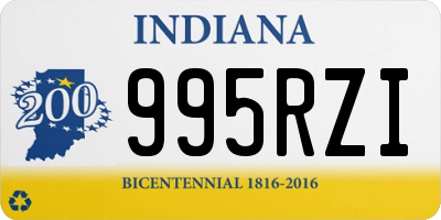 IN license plate 995RZI