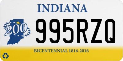 IN license plate 995RZQ