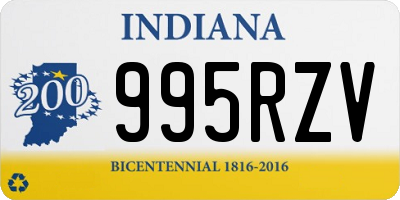 IN license plate 995RZV