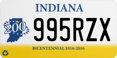 IN license plate 995RZX