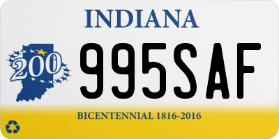 IN license plate 995SAF