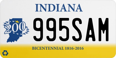IN license plate 995SAM