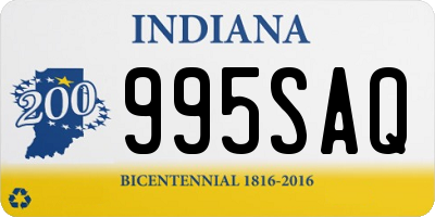 IN license plate 995SAQ