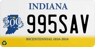 IN license plate 995SAV