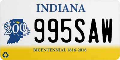 IN license plate 995SAW