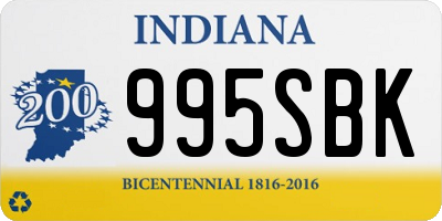 IN license plate 995SBK