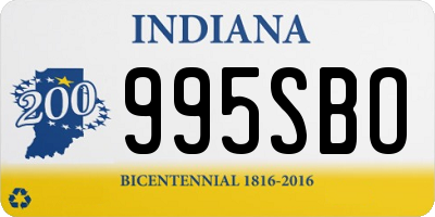 IN license plate 995SBO