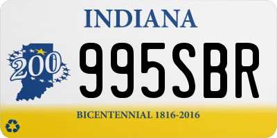 IN license plate 995SBR