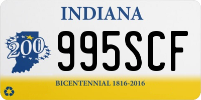 IN license plate 995SCF