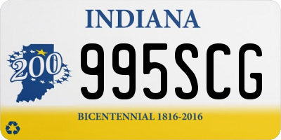 IN license plate 995SCG