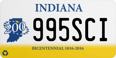 IN license plate 995SCI