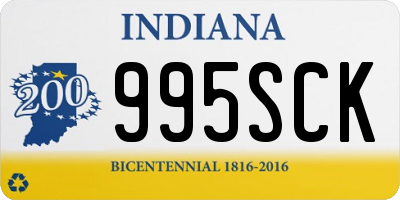 IN license plate 995SCK