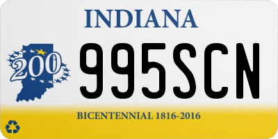 IN license plate 995SCN