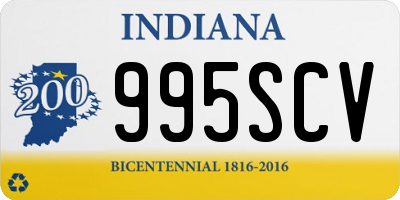 IN license plate 995SCV