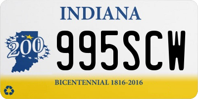 IN license plate 995SCW