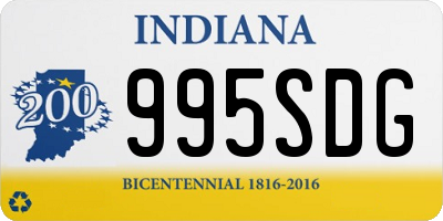 IN license plate 995SDG