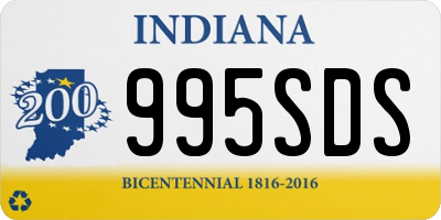 IN license plate 995SDS