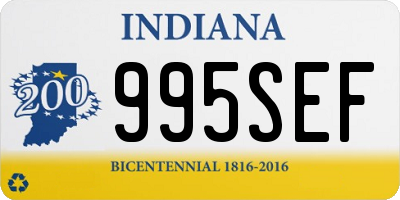 IN license plate 995SEF