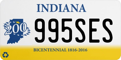 IN license plate 995SES