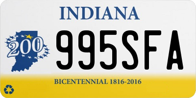 IN license plate 995SFA