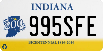 IN license plate 995SFE