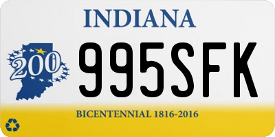 IN license plate 995SFK