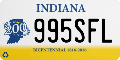 IN license plate 995SFL