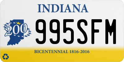 IN license plate 995SFM