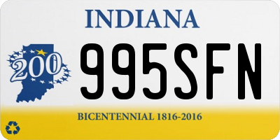 IN license plate 995SFN