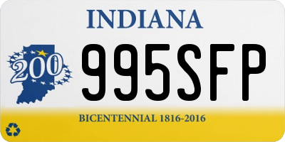 IN license plate 995SFP