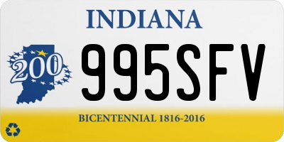 IN license plate 995SFV