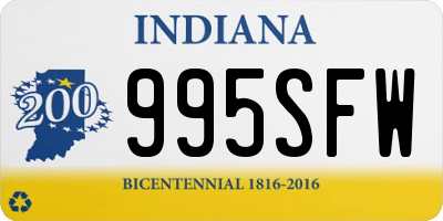 IN license plate 995SFW